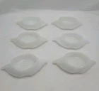 Vintage GlasBake Milk Glass Crab Imperial Baking Dishes Set of 6 Lot