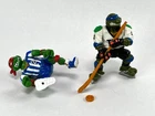 Vintage TMNT Ninja Turtles SOCCER & HOCKEY - LEO & RALPH LOT of 2 Figures