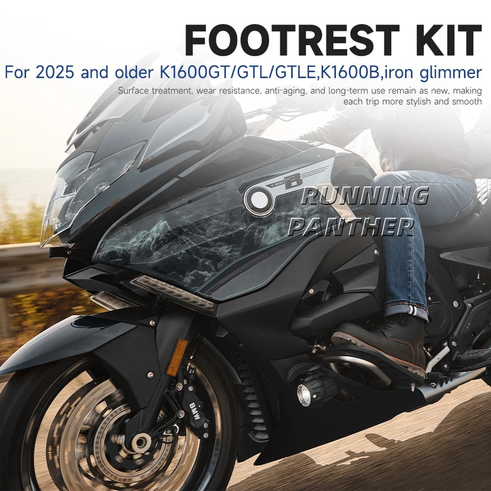 Kit de pedales de reposapiés para BMW K1600GT K1600GTL K1600GTLE K1600B Foto 2 de 4