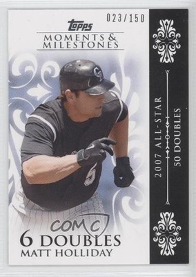 2008 Moments & Milestones /150 Matt Holliday (2007 All-Star 50 Doubles) #124 0z8