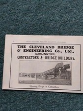 Kvc82 ephemera 1930 advert cleveland Bridge Co Darlington Picture Carmarthan 