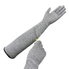 Cut Resistant Gloves With Long Arm Sleeves For Garden Outdoor Work, 45cm Long