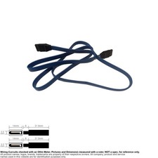 Cable SATA 7-Pin Data CD HDD SSD Drive 40" 180 Degree Straight