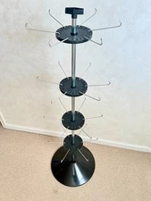 Retail Floor Spinner, 4-Tier adjustable 24 Hook Display Stand 65" tall