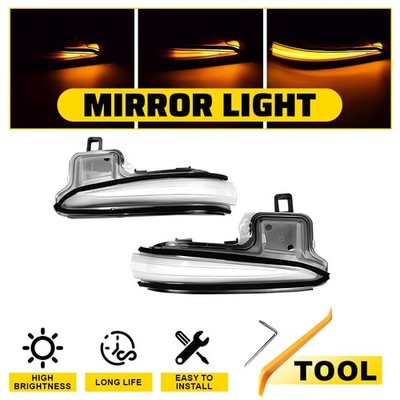 Clear Sequential LED Side Mirror Signal Light Pair For 2020-2023 Toyota Sienna`