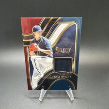 2021 Panini Select Kyle Wright Prizm Game Used Jersey /99 Rookie Card ss-kw. rookie card picture