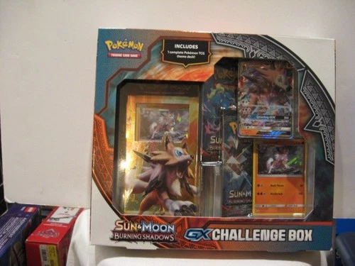 POKEMON TRADING CARD GAME SUN & MOON/BURNING SHADOWS LYCANROC GX CHALLENGE BOX