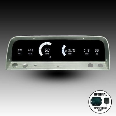 Intellitronix White LED Digital Gauge Cluster Set For 64-66 Chevy Corvair Truck