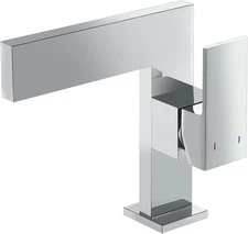 Chrome Bathroom Sink Faucet Ultra Thin Design, Single Handle Vanity Faucet for B