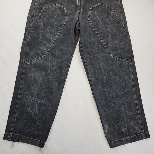 Karl Kani Y2K graue lockere Cargo Jeans Größe 40 x 34 weites Bein 100% Baumwolle - Bild 8 von 12