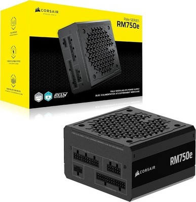 Corsair RM750e 750W Fully Modular PSU ATX 3.1 - Cybenetics Gold, PCIe 5.1