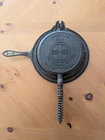 Antique Griswold American No. 8 Cast Iron Waffle Iron W/Low Base Made in the USA