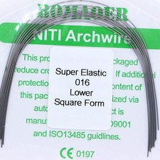 50×Dental Orthodontic Super Elastic Niti Round Arch Wire Square Form 016 Lower