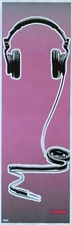 Steez Headphones Art Slim Print 12" x 36"