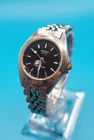 Vintage Seiko Ladies Silver/Black Tone Analog 26mm Quartz Watch WR Bracelet