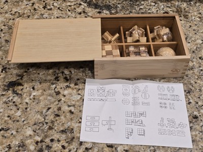 Marbles: The Brain Store Geek Box Wooden Puzzle (6 Piece)