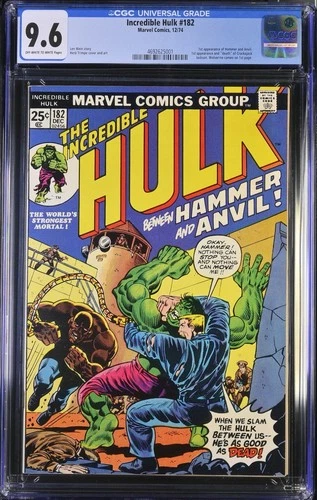 INCREDIBLE HULK #182 CGC 9.6 OW/W (1973) KEY 3RD WOLVERINE LOOKS LIKE A 9.8