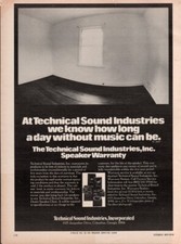 Technical Sound -   Speakers - Original Magazine Ad - 1977