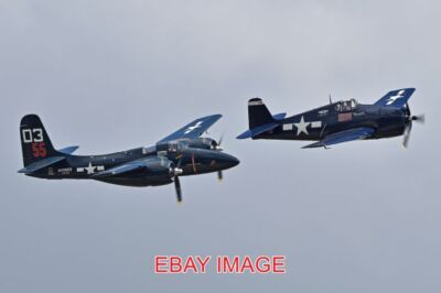 PHOTO  AEROPLANE GRUMMAN F6F HELLCAT (N1078Z) & F7F TIGERCAT (NX700F). 2019 WING