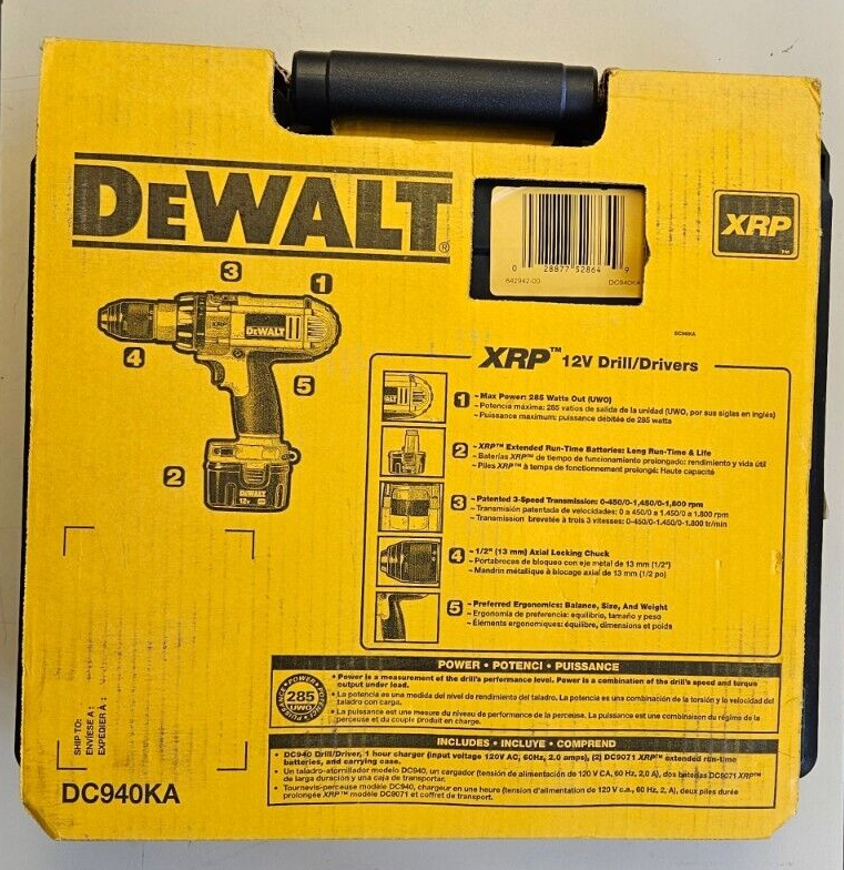 DeWalt XRP DC940KA 12V NiCd 1/2