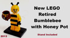New LEGO Bee minifigure BUMBLEBEE Unisex Insect Bug Honey Pot RETIRED SET