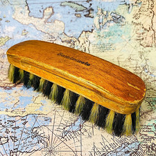Vtg Brush Shoe Shine Wood Tool Rustic Bristles German Samtb rste Farm Decor j