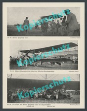 Wien-Aspern 3. Flugwoche Hellmuth Hirth Ernst von Loessl Flugzeug Albatros 1914