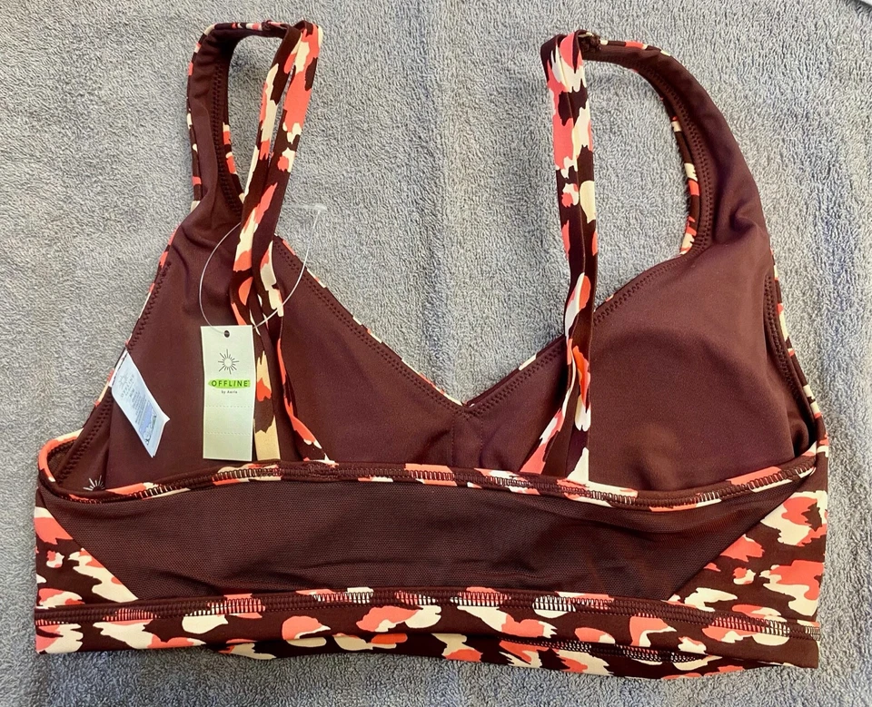 Sujetador deportivo Aerie Goals Plunge -- MEDIANO madera de arce Foto 4 de 4