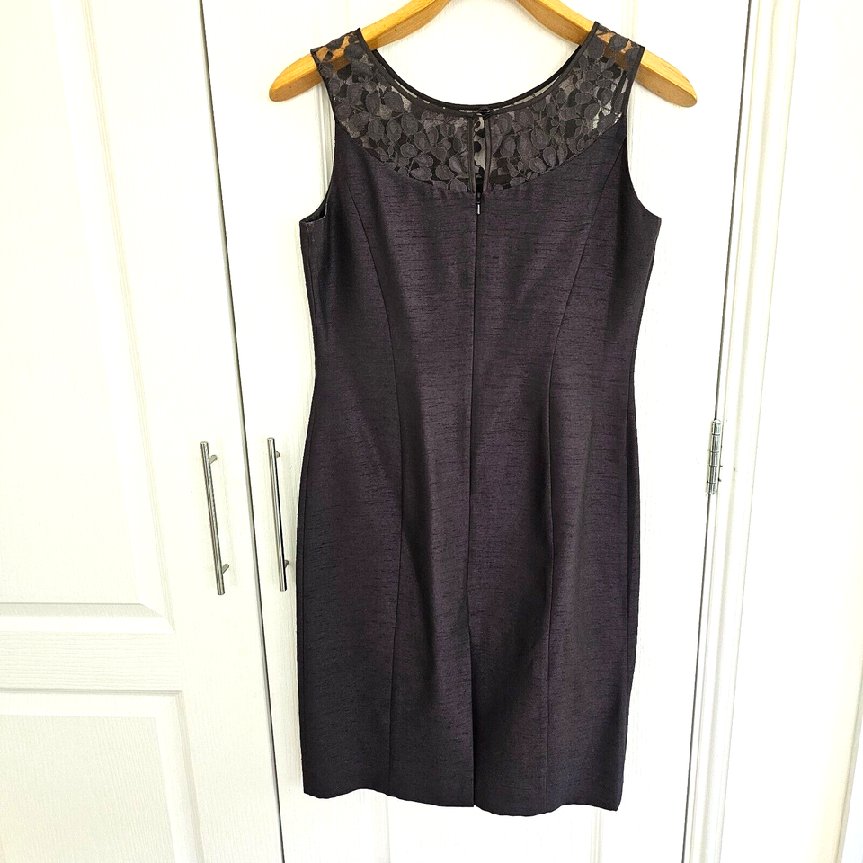 JACQUES VERT UK 12 Dress Liquorice Wedding Guest Mother of the Bride