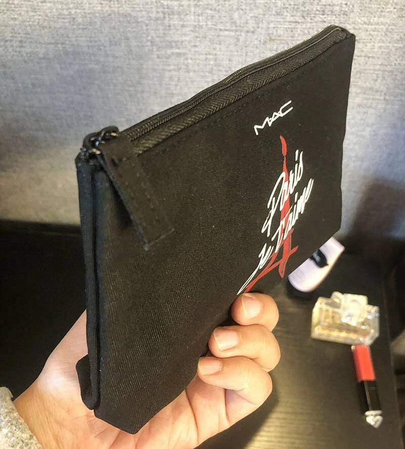 MAC Paris Je'Taime Black Makeup Cosmetic Bag / Pouch / Case / Clutch, Brand NEW - Image 3 of 4