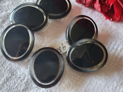 Lot De 4 Boutons Vintage Gris Ovals - Dimensions 2.9x2.5 Cm - Réf 1324 - Pour Création Ou Rénovation