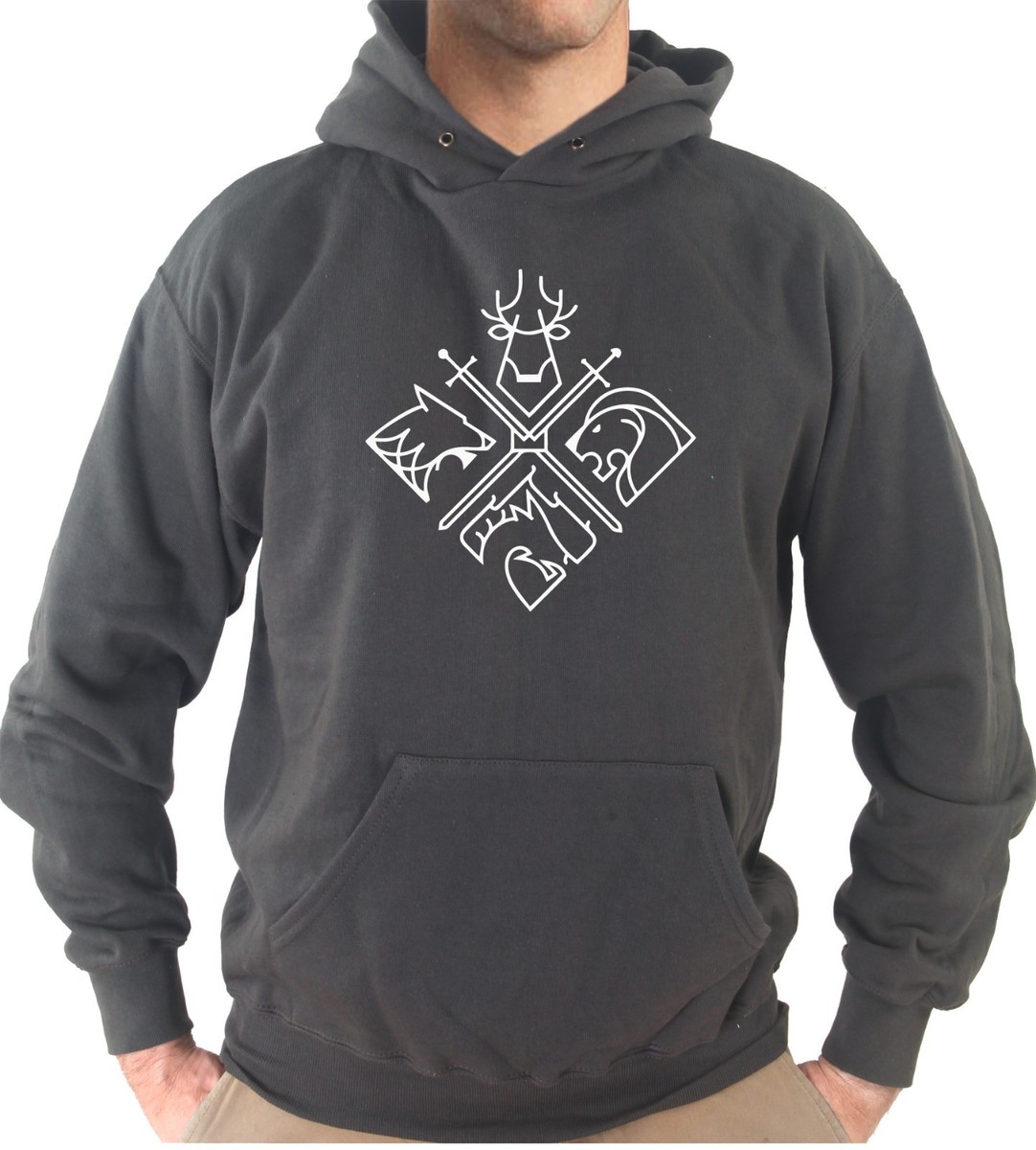 Felpa Con Cappuccio KJ2130 Casate Trono Di Spade Snow Game Thrones