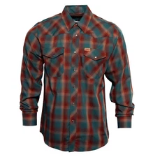 Dixxon Flannel Denver Lasso Pearl Snap Red Teal Green Long Sleeve Shirt