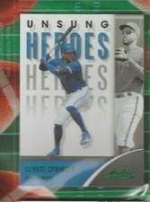 George Springer 2021 Absolute UNSUNG HEROS GREEN PARALELL #UH-6 Blue Jays MLB