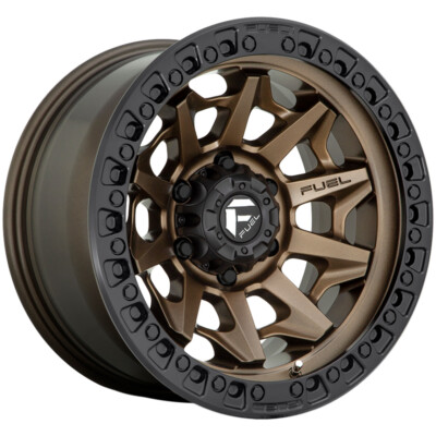20x10 -18 Fuel 1PC D696 Covert 5x5.0 Matte Bronze Black Bead Wheels (Set of 4)