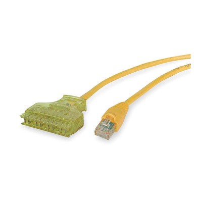 HUBBELL PREMISE WIRING 6119PCL3 Patch Cord,Cat 6,Booted,Yellow,3.0 ft.
