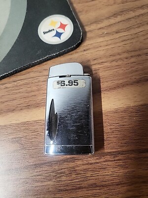 Vintage Modernist Scripto Butane Lighter Rd-1970 No Flint No Fuel Silver black