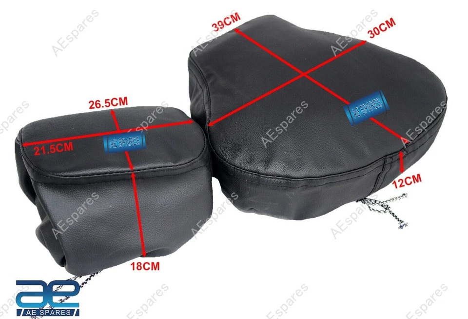 Front & Rear Seat Cover Set Black Fits For Royal Enfield Meteor 350 cc view 2