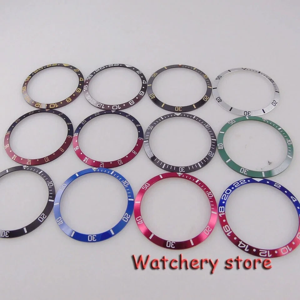 37.1mm*31.3mm Sloping Watch Bezel Blue Aluminum Insert For 40mm GMT Watch Men - Image 2 of 4