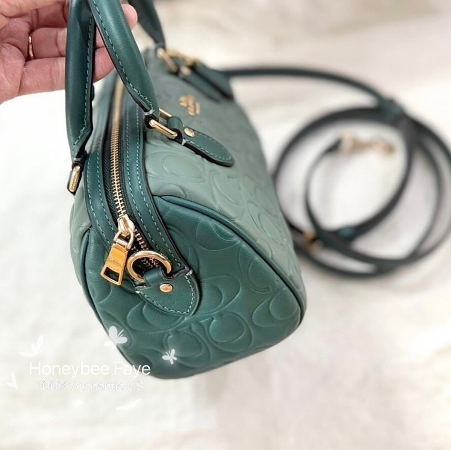 NWT Coach Mini Rowan Crossbody Bag In Blocked Signature NWT Coach Mini Rowan Crossbody Bag In Blocked Signature