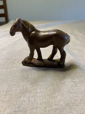 Vintage Chocolate Brown Hard Rubber Horse 1940's
