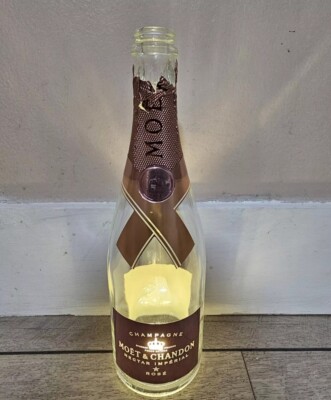 Moet  & Chandon Nectar imperial Rose Lite Up 750mL Champagne Bottle EMPTY