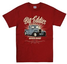 Hot Rod T Shirt Classic Hotrod Ford Pickup Rat Retro Big Eddies  
