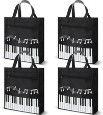 Cunno 4 Pcs Small Piano Music Bag Keys Handbag Reusable Tote Bag...