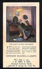 York, PA I.B. Abel & Son Edison Mazda Lamps w/ Norman Rockwell Art Ink Blotter