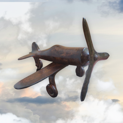 Brass Bronze Prop WWII Airplane Plane Aviation Vintage India Spitfire Style - Picture 7 of 19