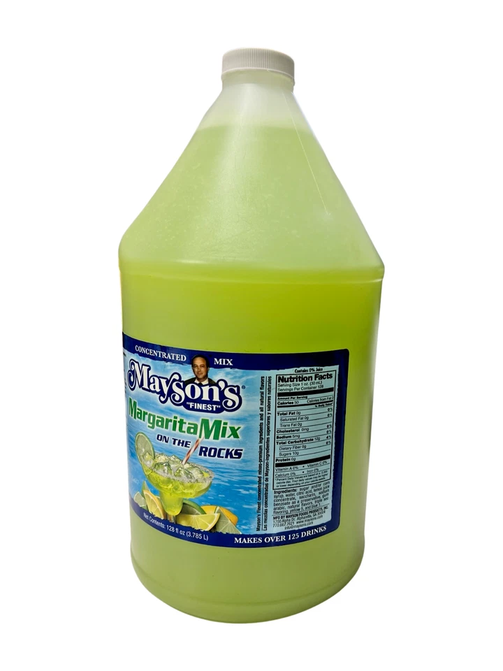 Mayson's - Margarita on Rocks Mix (estilo restaurante) 1 galón, hace 125+ bebidas Foto 3 de 4