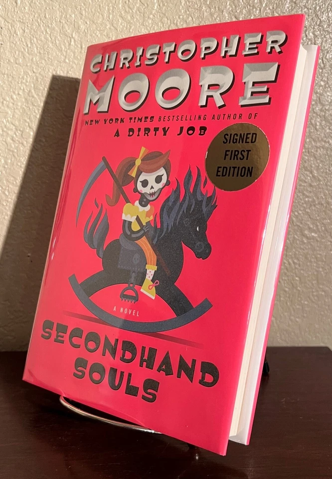SIGNED ~ SECOND HAND SOULS by Christopher Moore (2015, Hardcover) 1st/1st - Image 3 of 4