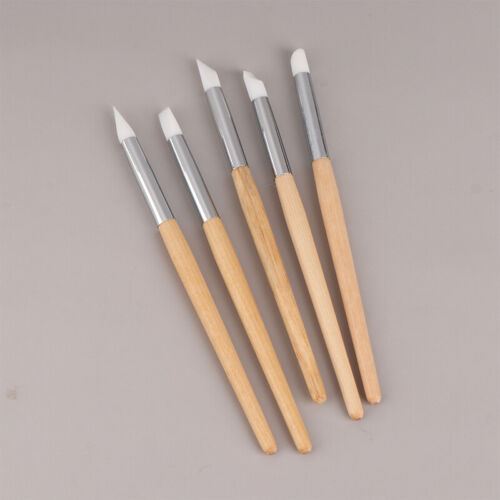 5 pièces stylo de nettoyage cadran de montre nail art silicone sculpture gaufrage brosses BII - Photo 1/9