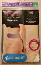 Maidenform Shapes Flexees SMALL Firm Shaper Thong NUDE FP0049 Beige #10724